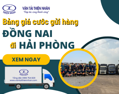 Bảng giá cước phí gửi hàng từ Đồng Nai đi Hải Phòng